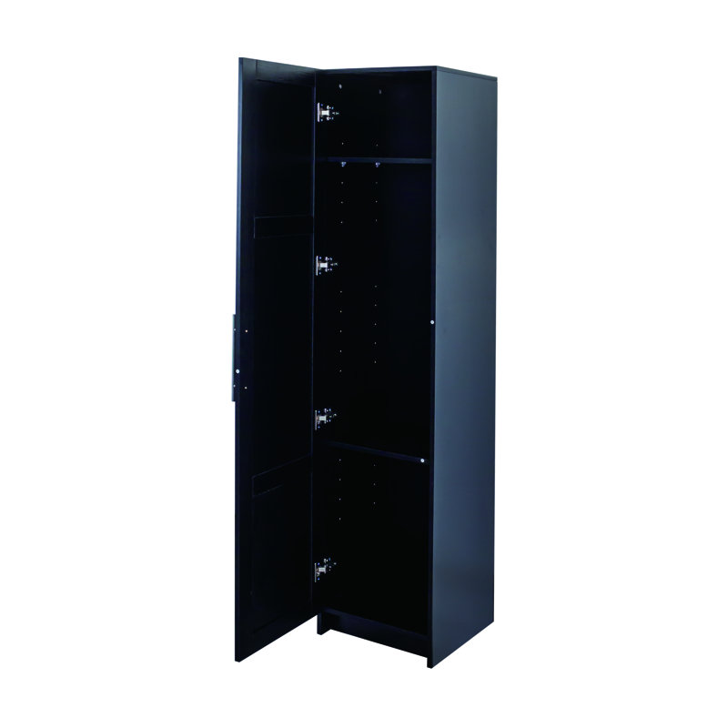 Armoire 1 porte avec tablettes mobiles, Noir, noir, noir, noir