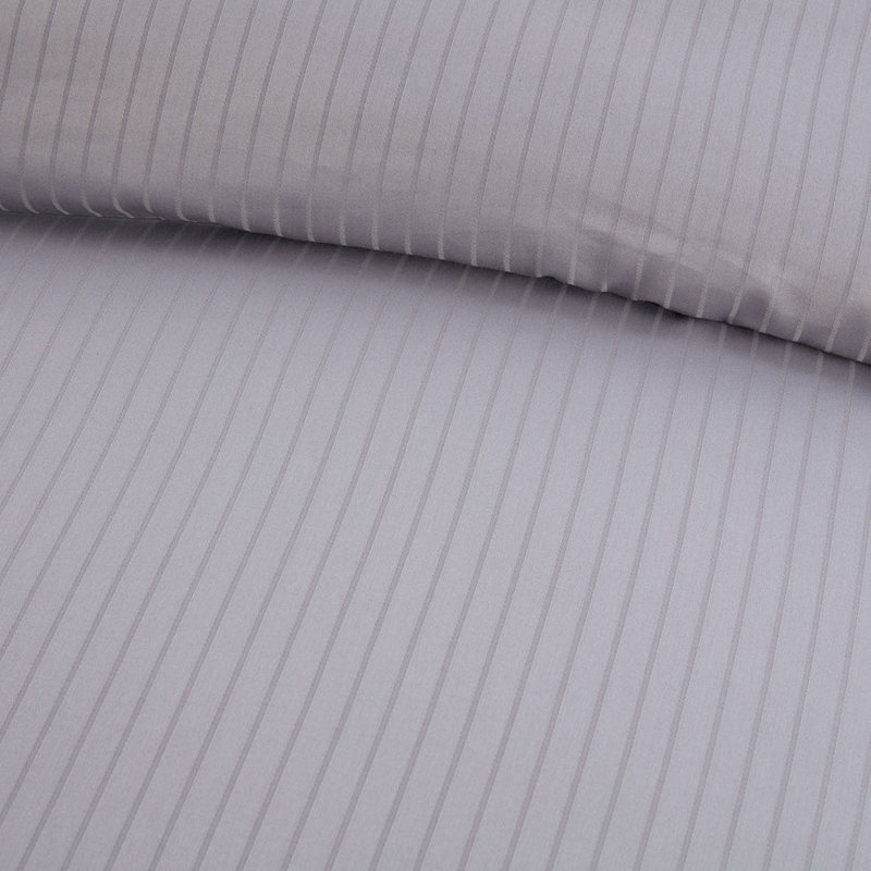 Cotton Striped Duvet Cover Set with Pillowcases, Super King Duvet + 2 Standard Pillowcases