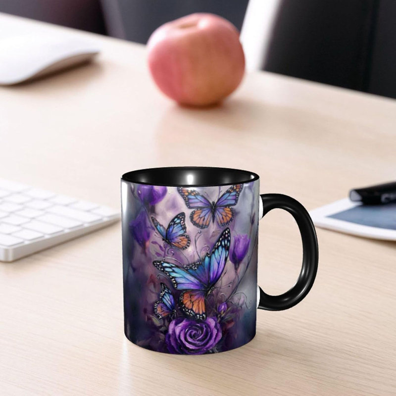 Butterfly Coffee Mug Ceramic Coffee Cup 11oz