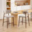 Tabouret de comptoir moderne rembourré avec dossier et structure en métal massif (ensemble de 2)-43407562-42689843