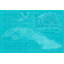 Toile tendue avec châssis Rosecliff Heights Vision Studio, titre: Carte de Cuba en turquoise-1295147836