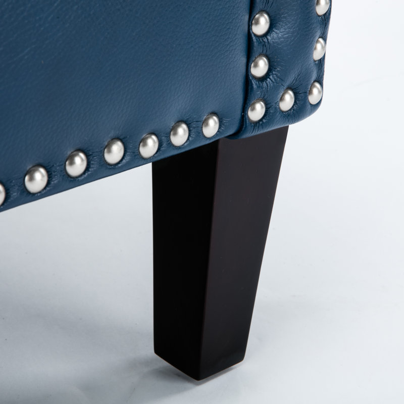 Fauteuil de 29,5 po de largeur Gail, Similicuir bleu
