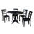 4 - Person Extendable Solid Wood Top Pedestal Dining Set-66449174-111463898