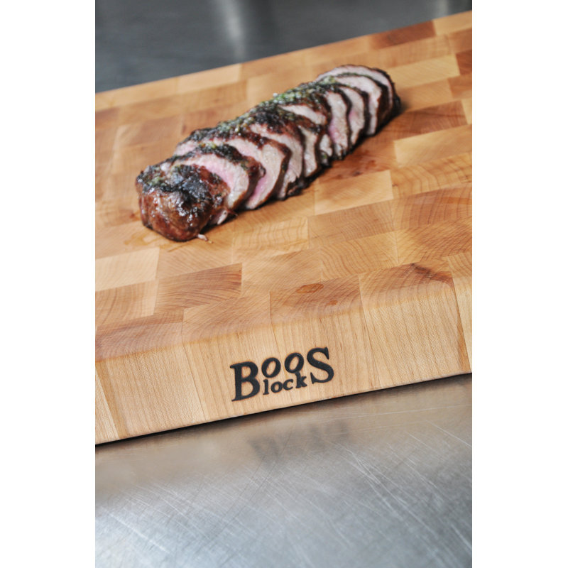 Maple End Grain Brown Rectangular Chopping Block