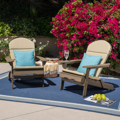 Laffey Acacia Foldable Outdoor Adirondack Set