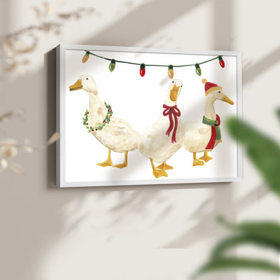 Merry Quackmas I -Framed Print - Restickable