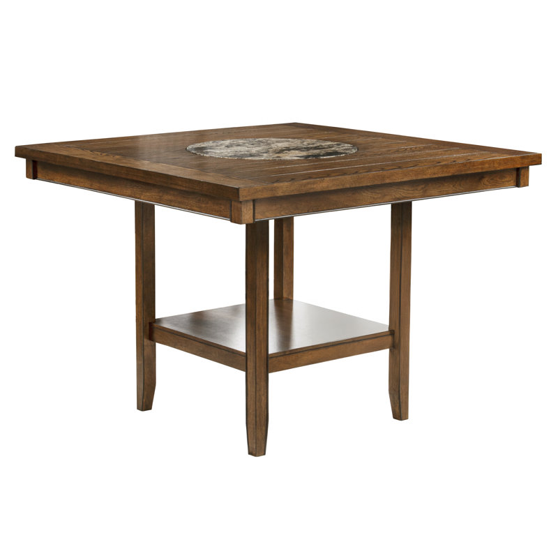 Table de salle à manger à hauteur de comptoir Henriha, Brun, Brun