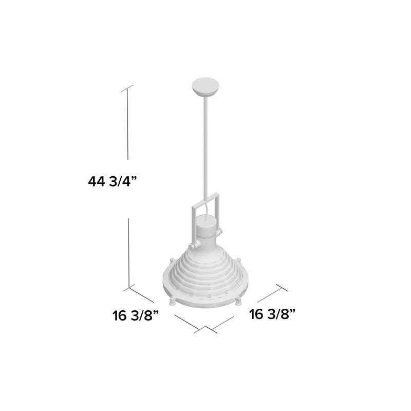 Luminaire suspendu conique 1 lumière Holbeach