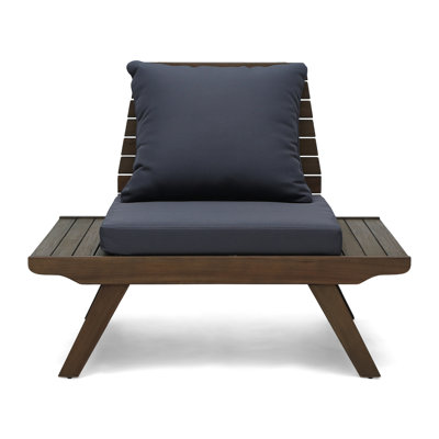 Dark Grey Furniture With Spill- Lining And Enlarged Seat Wood Cushion Broad Panel -