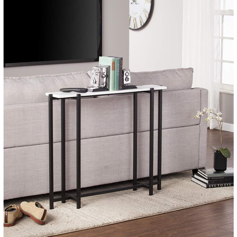 Contemporary Narrow Console Table, Black