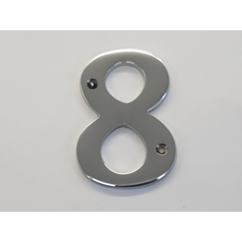 Tamas 10cm H Reflective Metal House Number, 8