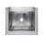 Whitehaus brushed stainless steel commercial single bowl sink with a decorative notched front apron