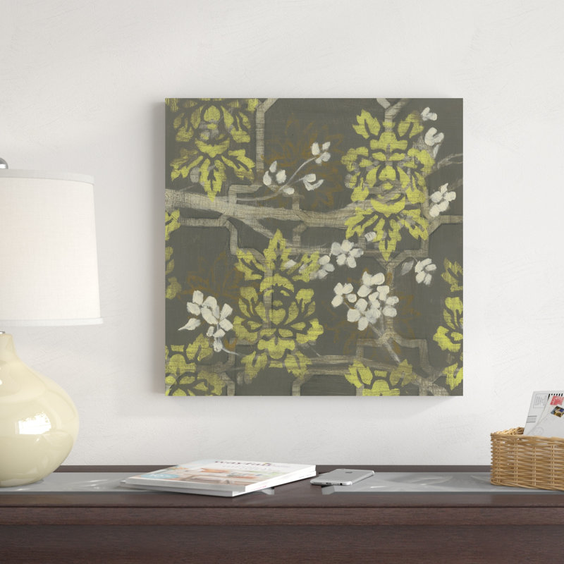 Branche à motif de fleurs II, H 20 po x l 20 po x P 1,25 po