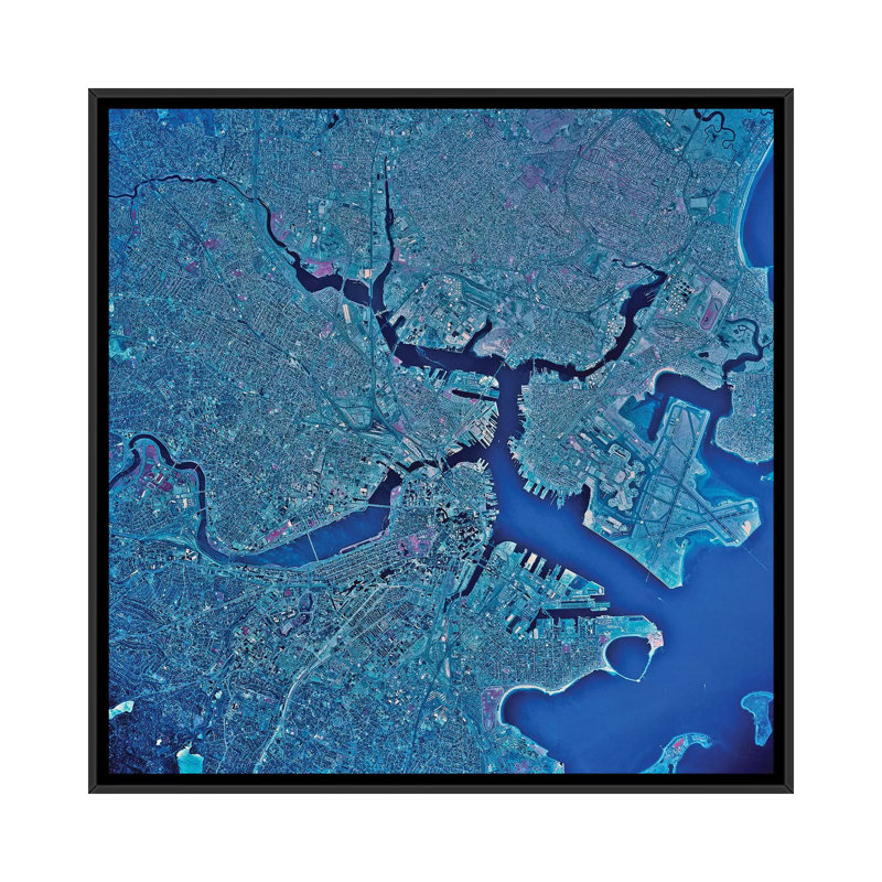 «Boston, Massachusetts» par Stocktrek Images, impression sur toile tendue, H 18 po x l 18 po x P 1,5 po, Pas de tapis