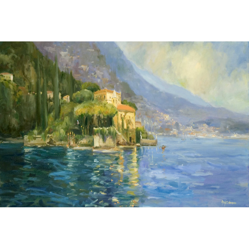 «Scenic Italy IV» par Allayn Stevens - reproduction d'art sur toile tendue, H 12 po x l 18 po