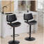 Tabouret de bar de style Mid-Century de style moderne, tabouret de bar rotatif à 360 ° recouvert de cuir réglable en hauteur, convient pour îlot de cuisine / restaurant / café, ensemble de 2