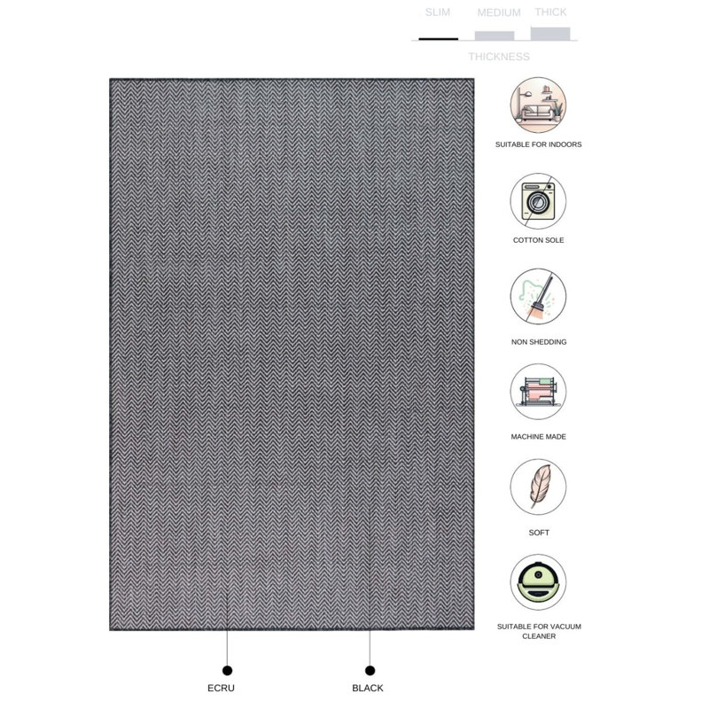 Marquas Striped Indoor Rug, Rectangle 4' x 5'11"