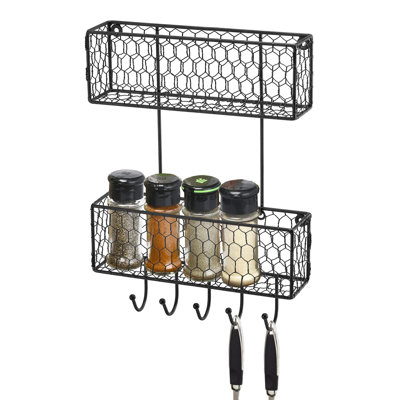 10 Jar Wall Spice Rack