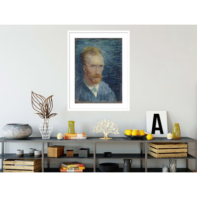 Autoportrait par Vincent van Gogh, impression par estampe numérique encadrée