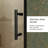 60.In W X 72.In H Single Sliding Shower Door, 1/5 Inch Thick Clear Tempered Glass Shower Door With Stainless Steel Handle, Black-119015897