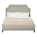 Audrey/Asher Queen Tufted Upholstered Low Profile Panel Bed