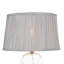 Lampe de chevet en verre taillé en cristal avec abat-jour gris