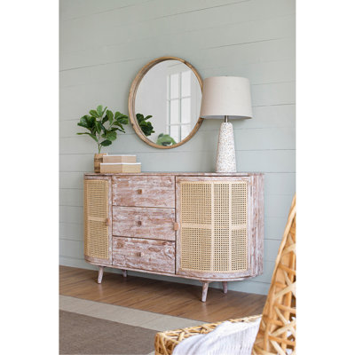Console de 57 po x 16 po x 33 po avec portes cannes