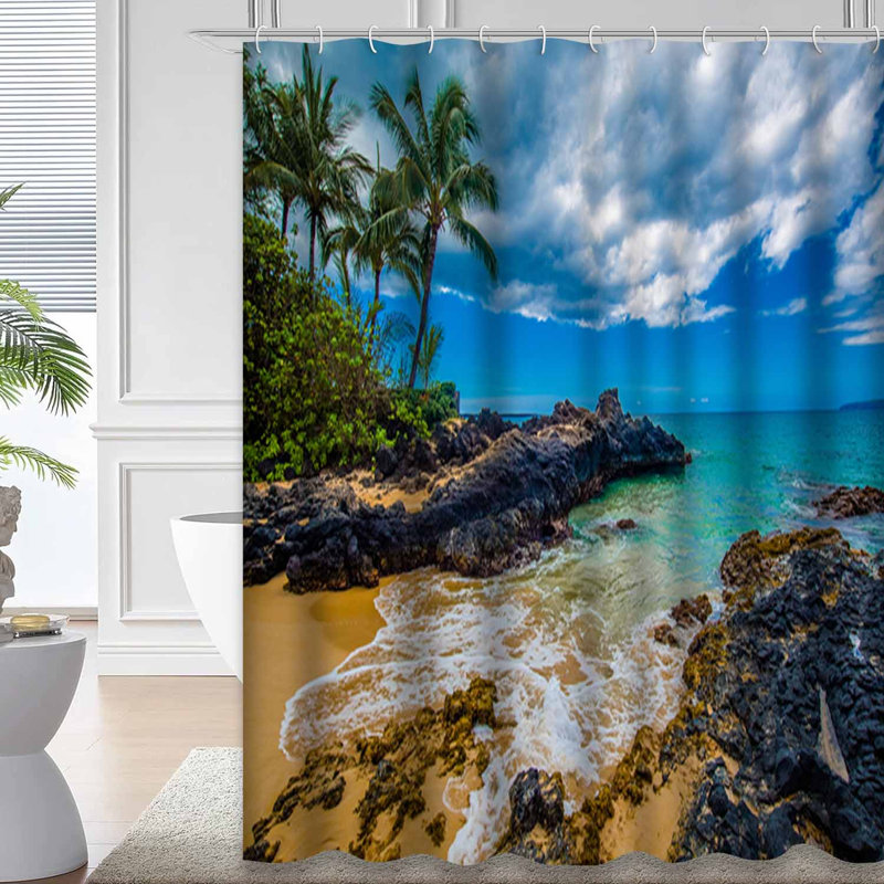 Secret Beach Hawaii Sunset Aloha Beautiful Beauty Blue Cloud Earth avec 12 crochets, L 72 po x l 78 po