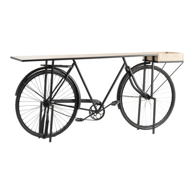 73'' Solid Wood Top Console Table