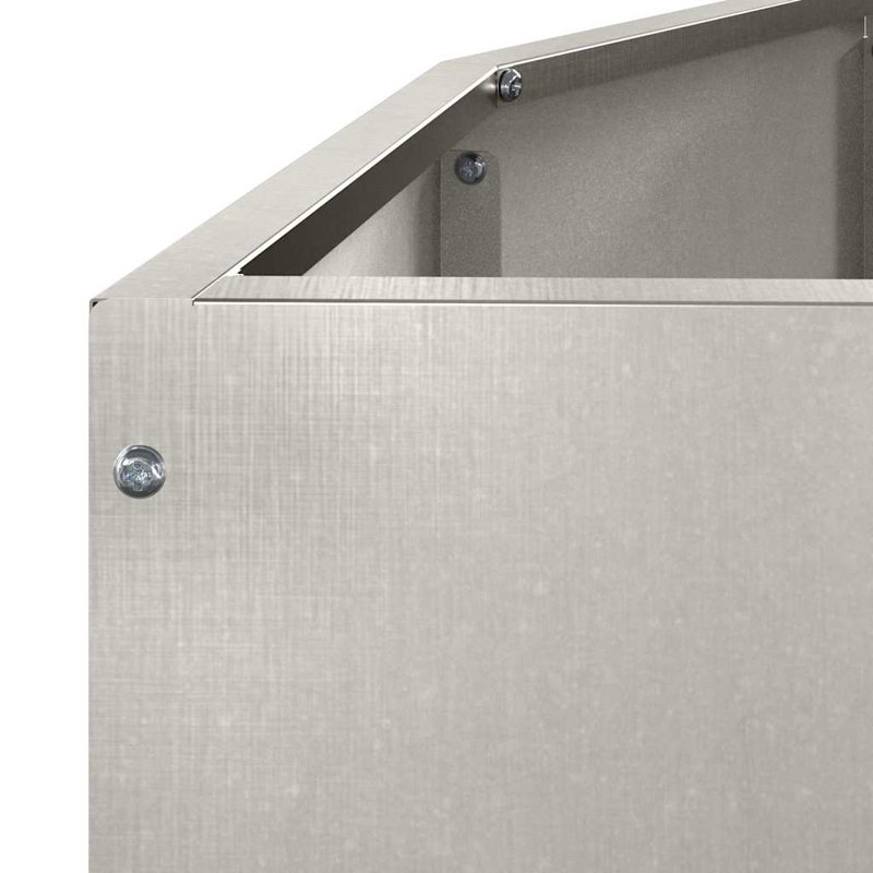 Planter Box, Silver, 35cm H x 120cm W x 60cm D