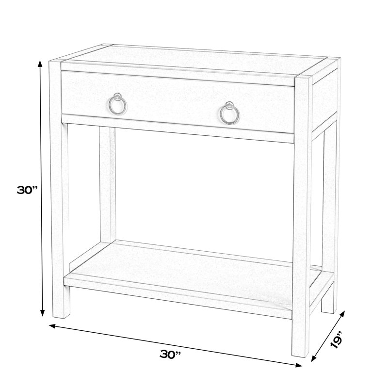 Lark 30" Wood 1-Drawer Nightstand, Brown