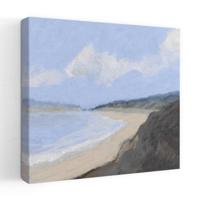 Croyde Abstract Contemporary Modern Fish Coastal Wall Art Print 1 Piece Wrapped Canvas Wall Art