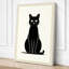 Black Cat Minimalist - Wrapped Canvas-2034421644-2034421643