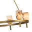 Lustre en roue de chariot à 6 lumières avec abat-jour albâtre Lucian-88778537