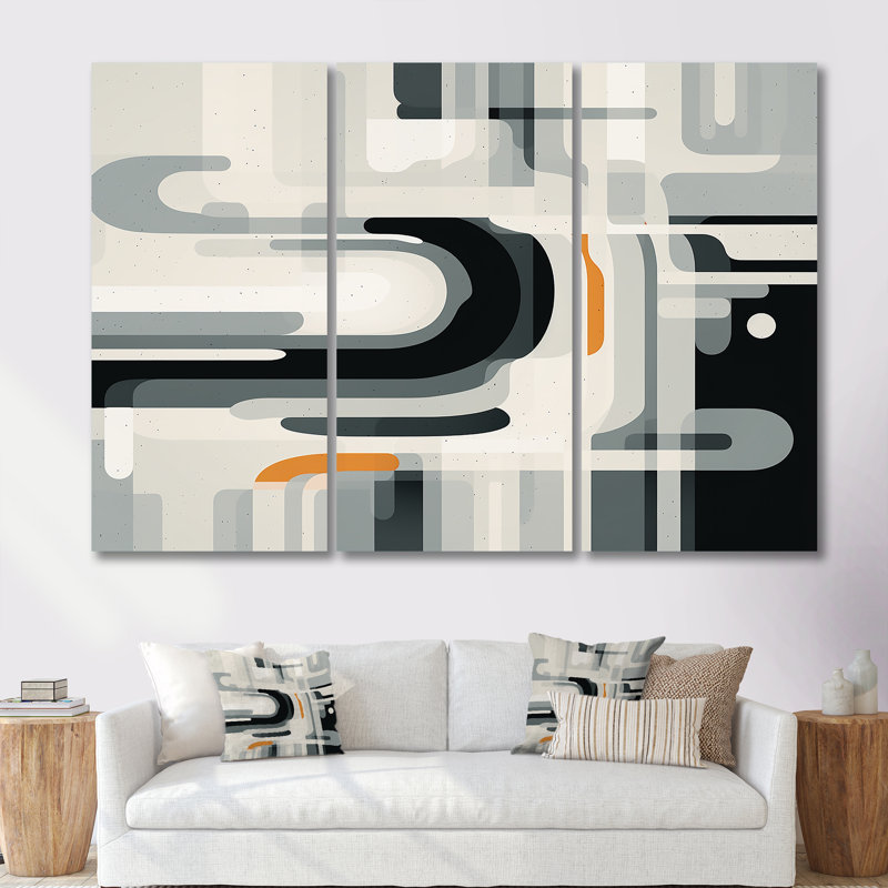 Cuda - Minimalisme, ensemble d'art mural, H 28 po x l 36 po x P 1 po, Toile tendue