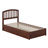 Lamari Solid Wood Platform Bed with Footboard & Roll Out Trundle Bed-803161650-803161651