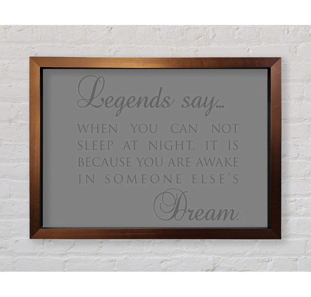 Nicasio Legends Say Dream Lilac Gerahmter Druck Wandkunst