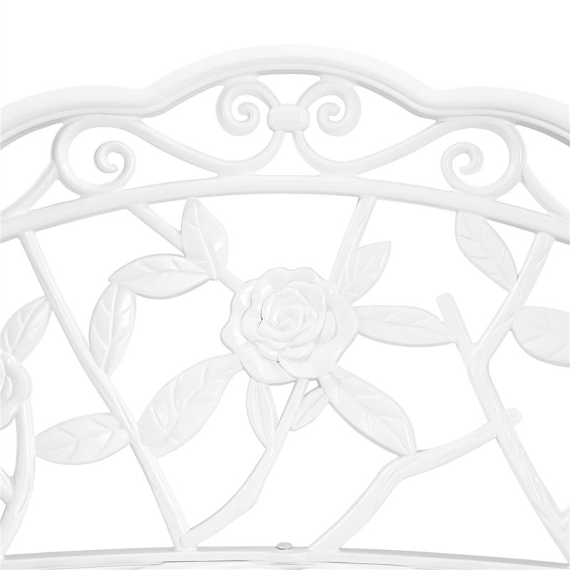Aluminium Park Bench With Weather-resistant Coating, White