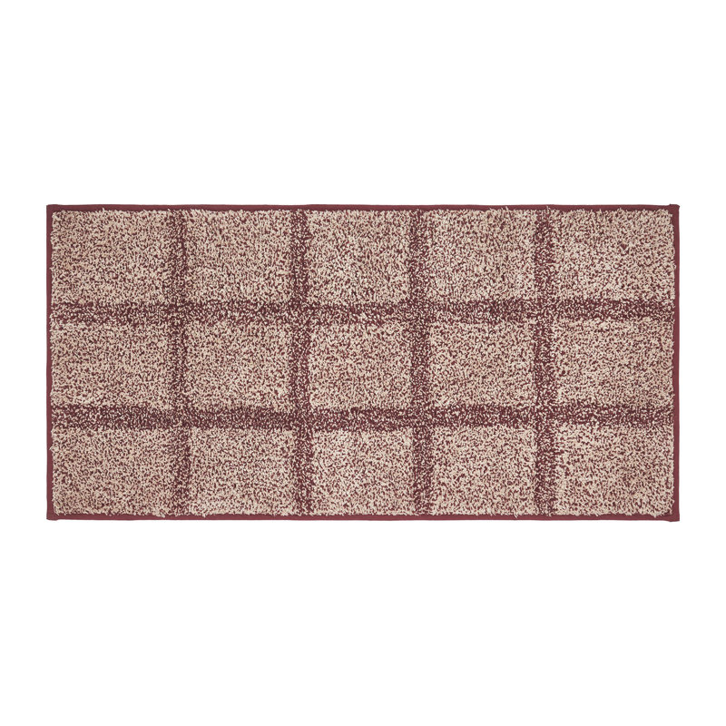 Connell Cotton Blend Non-Slip Bath Mat, 17"W x 36"L