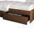 TWIN SIZE WOODEN MATES BED WITH STORAGE IN WALNUT-1920571863