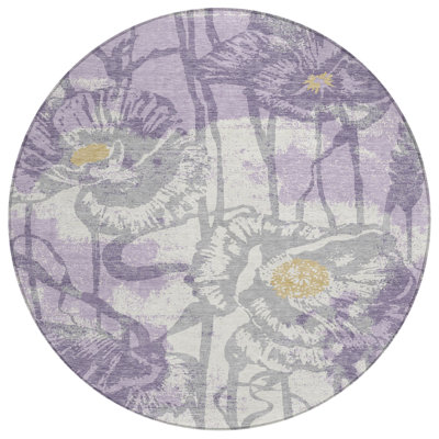 Machine Washable Indoor/Outdoor Chantille ACN2894 Floral Rug