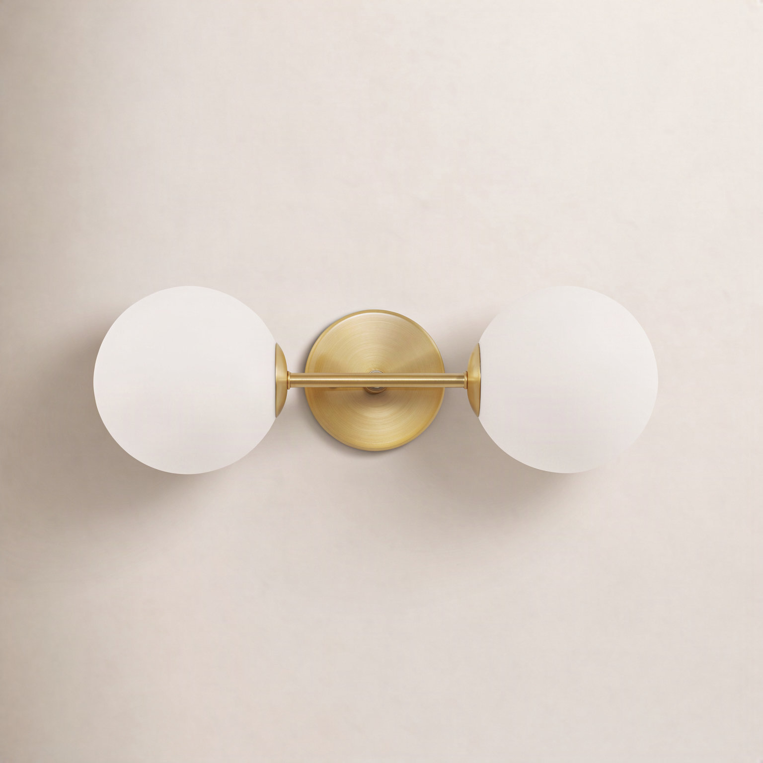 Jaina 2 Light Glass Dimmable Armed Sconce, Gold