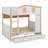 Playhouse-Style Bunk Bed With Drawers, Wooden Bunk Bed With Built-In Storage Racks And Ladder For Play-560563530