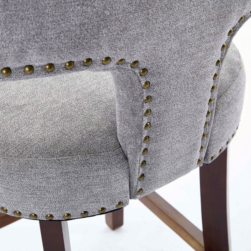 Ensemble de 2 tabourets de bar Mid-Century, Gris