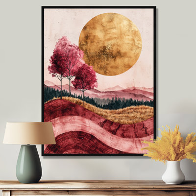 Almira Farm Charm Meadow With Lavender Ink Field Landscape IV - ferme, reproduction d'art sur toile
