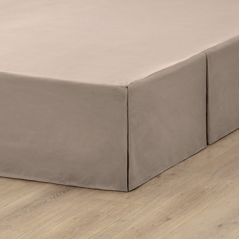 Tailored 15" Pleated Bed Skirt, Twin, Taupe