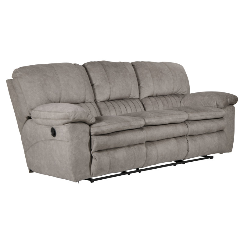 Canapé inclinable à accoudoirs coussinés de 90,5 po Reyes, Électrique, gris