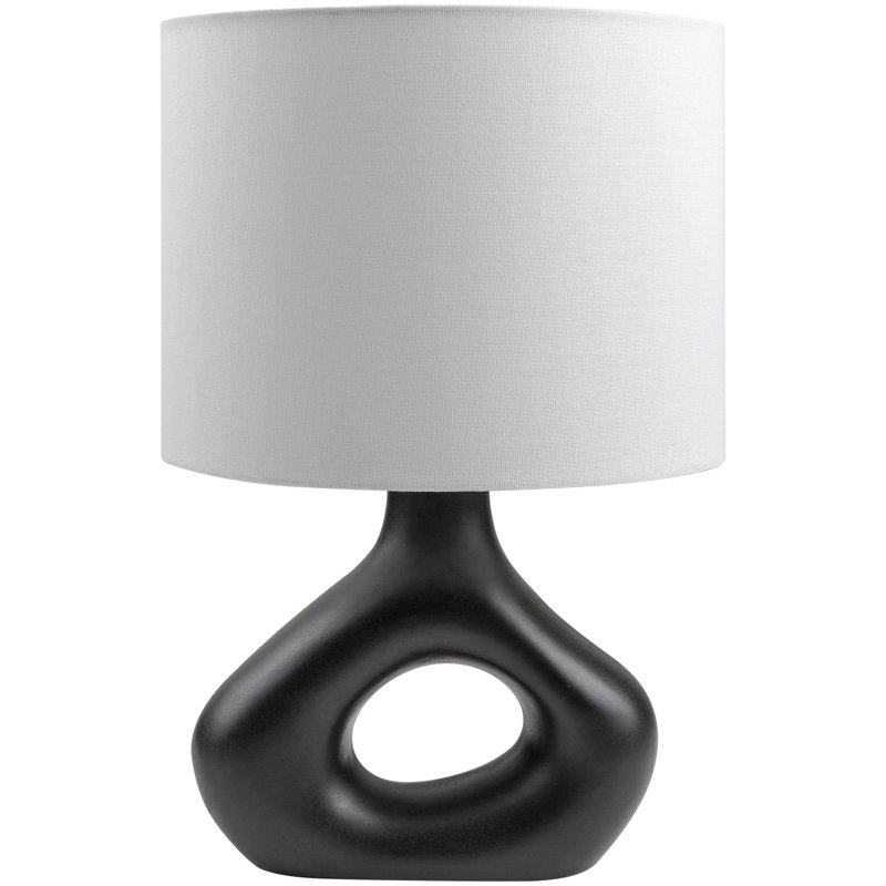Roumel Ceramic Table Lamp, Black