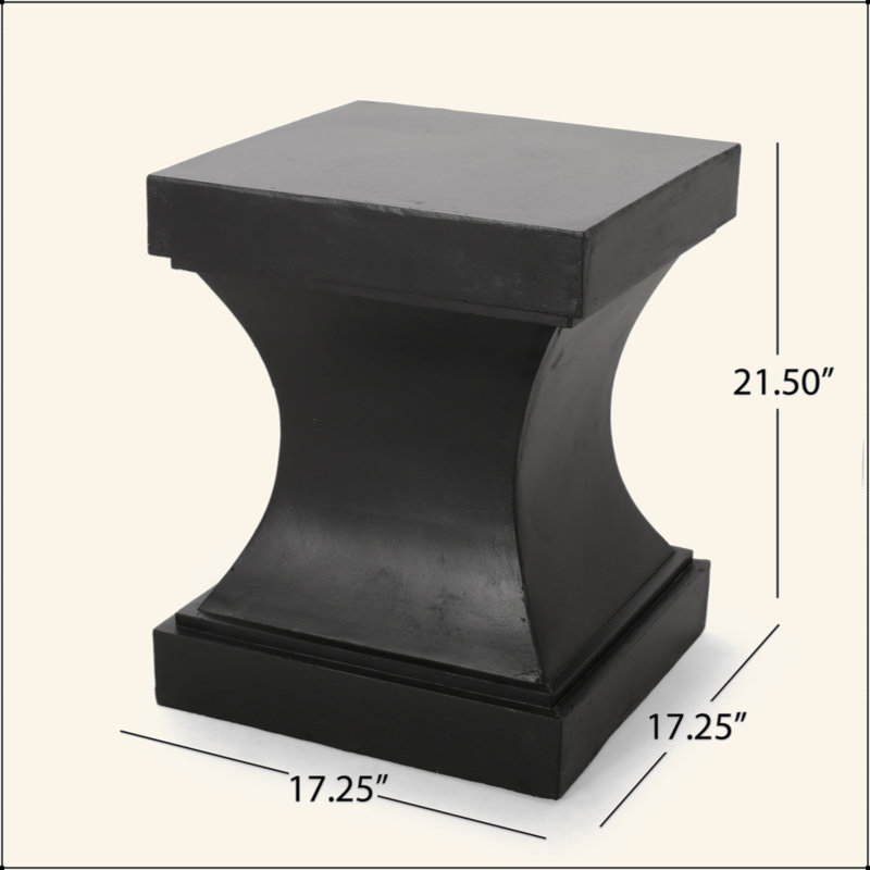 Table d'appoint charmante en béton léger avec des utilisations polyvalentes et un attrait moderne, Noir