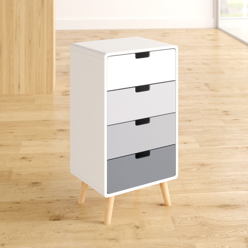 Amani 48cm W Solid + Manufactured Wood Bedside Table